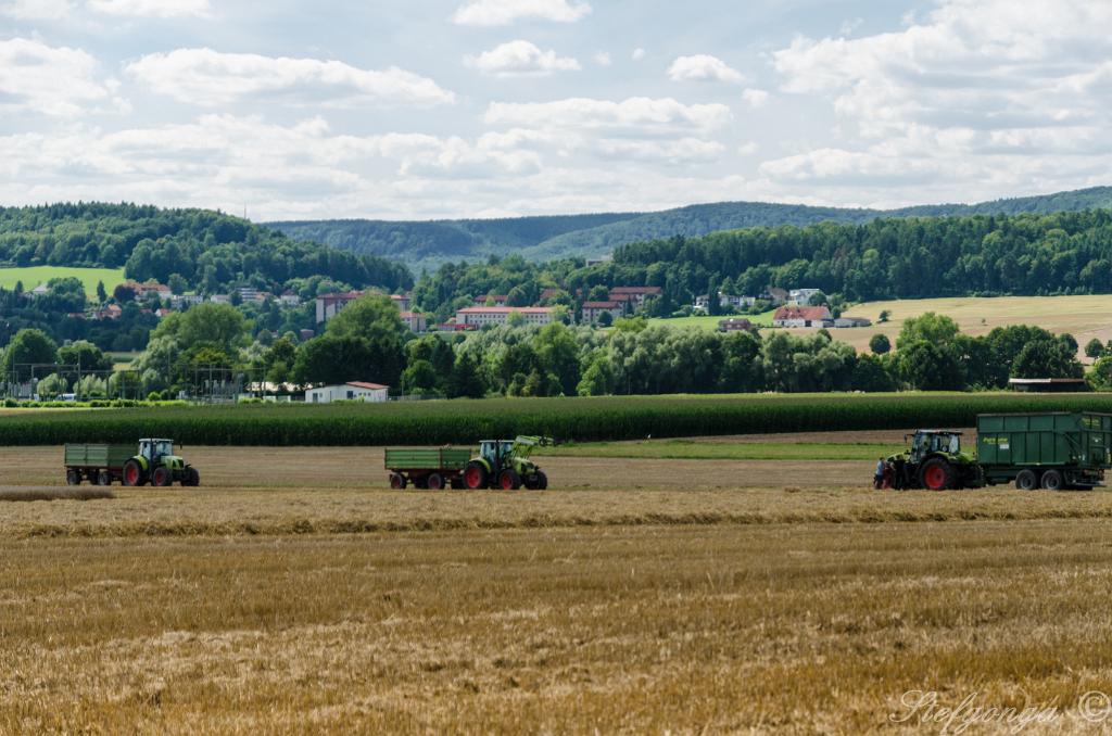 170807142159DSC_0380.jpg - Het platteland bij Alhausen tijdens een fietstocht. De boeren zijn druk.